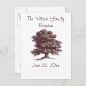 Invitation Carte Postale L'arbre généalogique (Devant / Derrière)