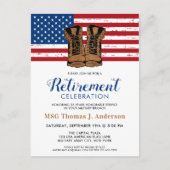 Invitation Carte Postale L'Armée du Parti de la retraite militaire lance le (Devant)