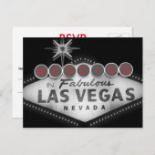 Invitation Carte Postale Las Vegas Destination Wedding RSVP (Devant / Derrière)