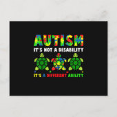 Invitation Carte Postale L'autisme n'est pas une Sensibilisation sur l'auti (Devant)
