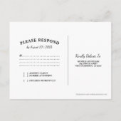 Invitation Carte Postale Lavande rustique Mason Jar Lumières Mariage RSVP (Dos)