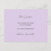 Invitation Carte Postale Lavande violette et Parties scintillant d'argent S (Dos)