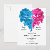 Invitation Carte Postale Le genre de fumée budgétaire révèle (Devant / Derrière)