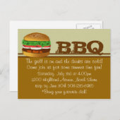 Invitation Carte Postale Le Grill est allumé... (Devant / Derrière)