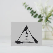 Invitation Carte Postale LE logo TROIS BROOMSTICKS™ (Debout devant)