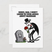 Invitation Carte Postale le mariage est stupide ensemble (Devant / Derrière)