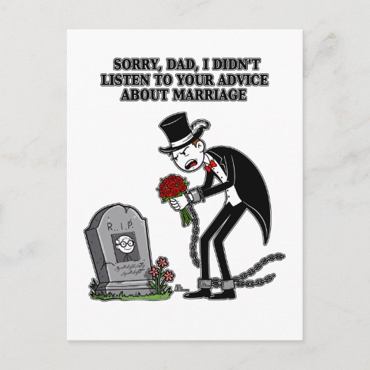 Invitation Carte Postale le mariage est stupide ensemble (Devant)