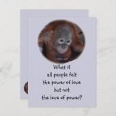 Invitation Carte Postale Le pouvoir de l'amour (Devant / Derrière)