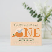 Invitation Carte Postale Le requin devient un Citrouille premier anniversai (Debout devant)