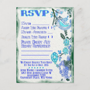 Invitation Carte Postale Le RSVP d'Adrienne
