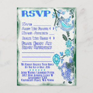 Invitation Carte Postale Le RSVP d'Adrienne