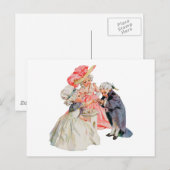 Invitation Carte Postale Le Tea Party de Little Martha Washington (Devant / Derrière)