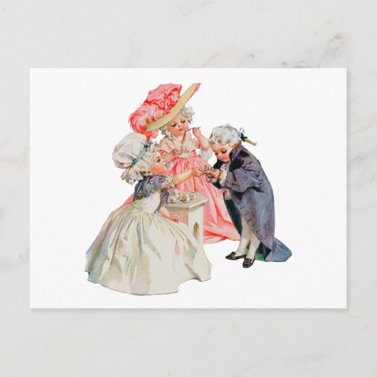 Invitation Carte Postale Le Tea Party de Little Martha Washington (Devant)