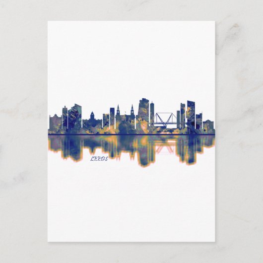 Invitation Carte Postale Leeds Skyline (Devant)