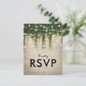 Invitation Carte Postale L'église de pierre du château rustique illumine le (Debout devant)