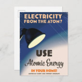 Invitation Carte Postale L'électricité de l'Atom ? (Devant / Derrière)