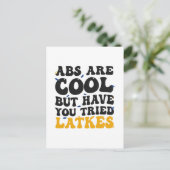 Invitation Carte Postale Les Abs Sont Cool Mais Avez-Vous Testé Latkes Hano (Debout devant)