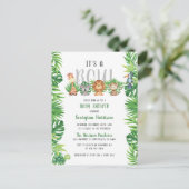 Invitation Carte Postale Les animaux de la jungle endormis | C'est un Baby  (Debout devant)