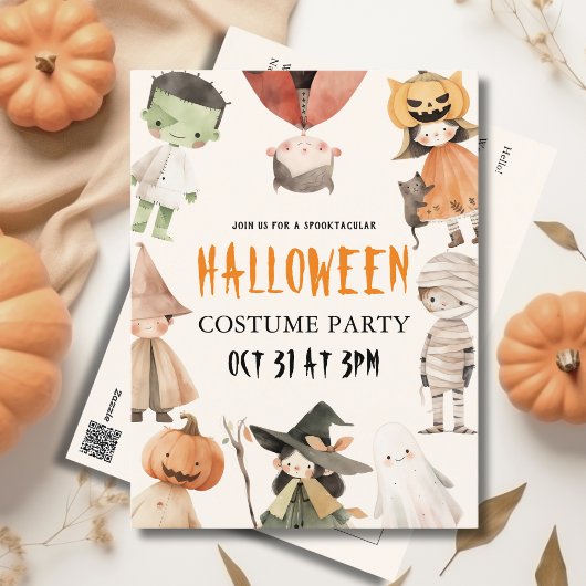Invitation Carte Postale Les enfants Spooktacular Halloween Costume Party