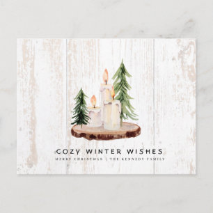 Invitation Carte Postale Les envies d'hiver   Patiné Wood Country Xmas