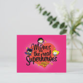 Invitation Carte Postale Les mamans sont les vrais super-héros (Debout devant)