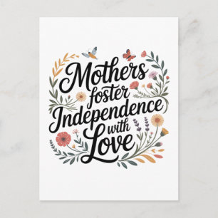 Invitation Carte Postale Les mères favorisent l'indépendance avec amour