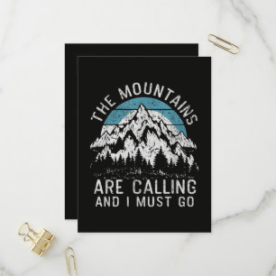Invitation Carte Postale Les montagnes m'appellent et je dois y aller