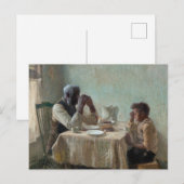 Invitation Carte Postale Les Pauvres reconnaissants, 1894 par Henry Ossawa  (Devant / Derrière)