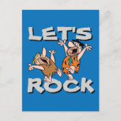 Invitation Carte Postale Les Pierrafeu | Fred & Barney - Let's Rock (Devant)
