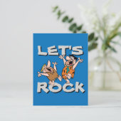 Invitation Carte Postale Les Pierrafeu | Fred & Barney - Let's Rock (Debout devant)
