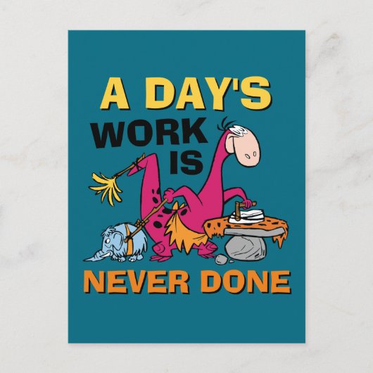 Invitation Carte Postale Les Pierrafeu | Maison de nettoyage Dino (Devant)