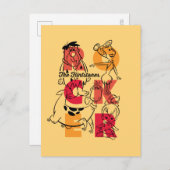 Invitation Carte Postale Les Pierrafeu | ROCKER (Devant / Derrière)