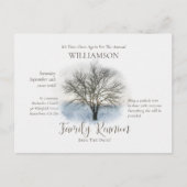 Invitation Carte Postale Lettre manuscrite de l'arbre rustique de réunion f (Devant)