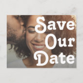 Invitation Carte Postale Lettre Moderne Rétro Horizontale Sauvegardons Notr (Devant)