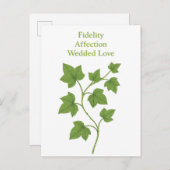 Invitation Carte Postale Lierre — Fidélité, affection, amour conjugal (Devant / Derrière)
