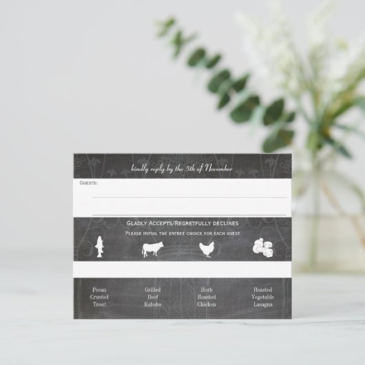 Invitation Carte Postale Light Aqua Mason Jar Chalkboard Mariage (Debout devant)
