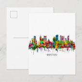 Invitation Carte Postale Ligne aérienne du Massachusetts de Boston (Devant / Derrière)