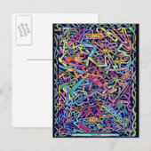 Invitation Carte Postale Ligne de cadeaux Maze Temps de fête (Devant / Derrière)