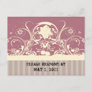 Invitation Carte Postale Lilas minable RSVP