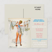 Invitation Carte Postale lingerie, lingerie showe, lingerie douche invitati (Devant / Derrière)