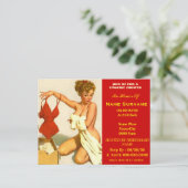 Invitation Carte Postale lingerie, lingerie showe, lingerie douche invitati (Debout devant)