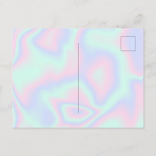 Invitation Carte Postale Liquide Faux Holographique Textes Snowflakes Holid (Dos)