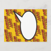 Invitation Carte Postale Livre de bande dessinée de fête d'anniversaire amu (Dos)