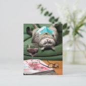 Invitation Carte Postale Livre de lecture de chats en haut (Debout devant)