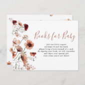 Invitation Carte Postale Livres Boho d'automne pour bébé (Devant / Derrière)