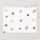 Invitation Carte Postale Livres Boho d'automne pour bébé (Dos)