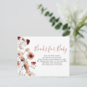 Invitation Carte Postale Livres Boho d'automne pour bébé (Debout devant)