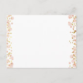 Invitation Carte Postale Livres pour bébé Fête de Bébé Ballon Rose Blush (Dos)