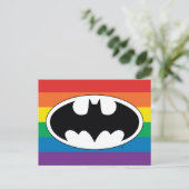 Invitation Carte Postale Logo Arc-en-ciel Batman (Debout devant)