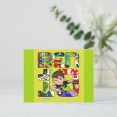 Invitation Carte Postale Logo Ben 10 Alien (Debout devant)